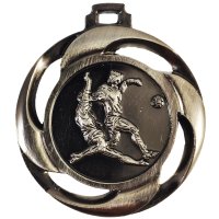 Медаль 40 мм футбол серебро