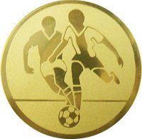 Жетон-наклейка 25 мм золото Футбол