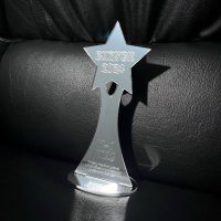 Приз Награда на выпускной Звезда Серебро 10100183 высота: 20 см