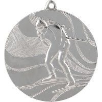 Медаль 50 мм Биатлон серебро