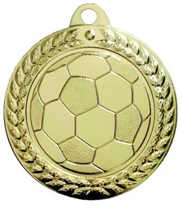 Медаль 40 мм футбол золото