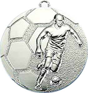 Медаль 50 мм Футболист  серебро