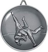 Медаль 65 мм дзюдо серебро