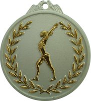 Медаль 65 мм Гимнастика серебро