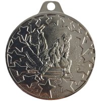 Медаль 40 мм дзюдо серебро