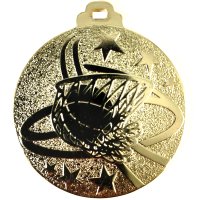 Медаль 50 мм баскетбол золото