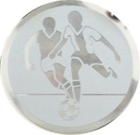 Жетон-наклейка 25 мм серебро Футбол