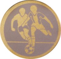 Жетон-наклейка 25 мм бронза Футбол