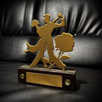 Приз Нагорода з металу і дерева 10100912 висота: 13 см