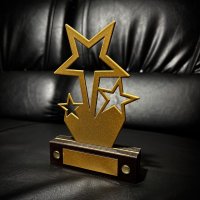 Приз Нагорода з металу і дерева 10100914 висота: 17 см