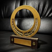 Приз Награда из металла и дерева 10100922 высота: 15 см