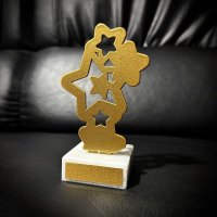 Приз Награда Звездочки из металла 10100940 высота: 10 см