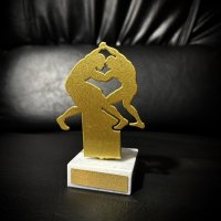 Приз Нагорода Боротьба з металу 10101209 висота: 9 см Приз Нагорода Боротьба з металу 10101209 висота: 9 см