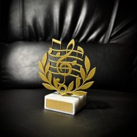 Приз Награда Мелодия из металла 10101217 высота: 8 см Приз Награда Мелодия из металла 10101217 высота: 8 см