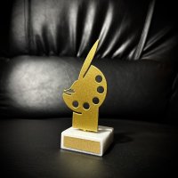 Приз Нагорода Фарби з металу 10101223 висота: 10 см