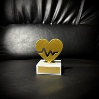 Приз Нагорода Серце з металу 10101232 висота: 5 см Приз Нагорода Серце з металу 10101232 висота: 5 см