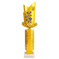 Кубок Barela Fiorente Ukraine Flower 600-10058-1 - 36 см золото