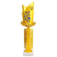 Кубок Barela Fiorente Ukraine Flower 600-10059-1 - 39 см золото