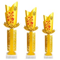 Комплект кубков Fiorente Ukraine Red Flower Высота: 39 см, 36 см, 33 см