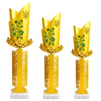 Комплект кубков Fiorente Ukraine Green Flower Высота: 39 см, 36 см, 33 см