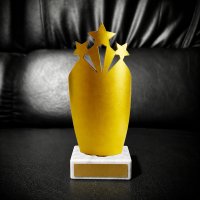 Приз Нагорода з металу Losano Stars висота: 16 см золото