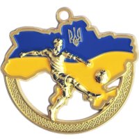 Медаль футбол Украина 70 мм золото Медаль футбол Украина 70 мм золото