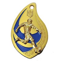 Медаль Футболист 70 мм золото