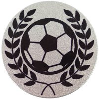Жетон дизайнерський 50 мм М'яч футбольний + вінок Срібло