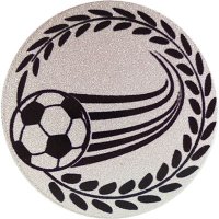 Жетон дизайнерський 50 мм М'яч футбольний Срібло