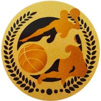 Жетон дизайнерский 50 мм Баскетболист Золото