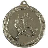 Медаль 50 мм Футбол серебро