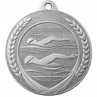 Медаль 50 мм Плавание серебро Медаль 50 мм Плавание серебро