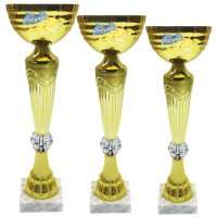 Комплект кубків Квіти України Висота: 29,5 см, 27 см, 22,5 см