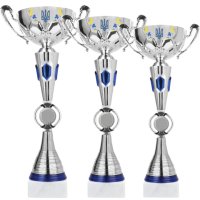 Комплект кубків Українська символіка Висота: 44 см, 42 см, 37 см