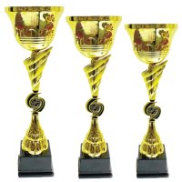 Комплект кубків Золото Перемоги Висота: 49 см, 45 см, 40 см