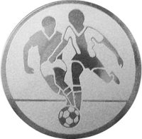 Жетон-наклейка 25 мм срібло Футбол