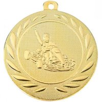 Медаль 50 мм Картинг золото