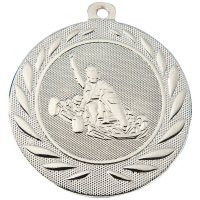 Медаль 50 мм Картинг серебро