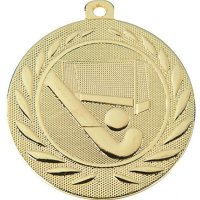 Медаль 50 мм Хоккей золото