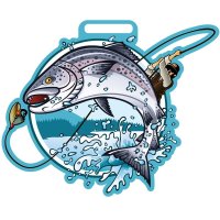 Медаль Акрил Рыба Диаметр 50-100 мм