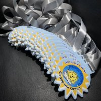 Медаль Акрил 100 дней в школе Диаметр 70-100 мм Медаль Акрил 100 дней в школе Диаметр 70-100 мм