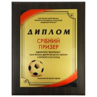 Диплом на металі Срібний призер з нанесенням на замовлення