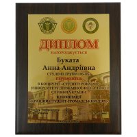 Диплом Победителя на металле с нанесением на заказ