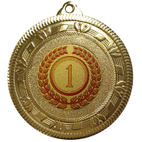 Дизайнерская медаль 50 мм Лавровый венок Золото