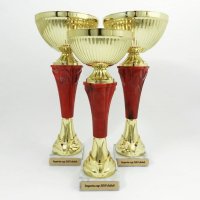 Кубки с красной ножкой с нанесением на заказ