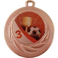 Дизайнерская медаль 40 мм Кубок + футбольный мяч Бронза