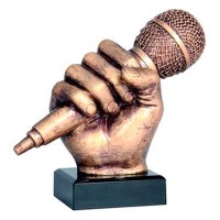 Приз нагорода Мікрофон в руці Висота - 14 см