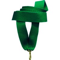 Стрічка для медалей та бейджів зелена 15 мм