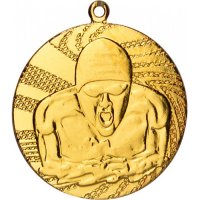Медаль 40 мм Плавання золото