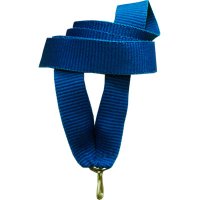 Стрічка для медалей та бейджів синя 15 мм
